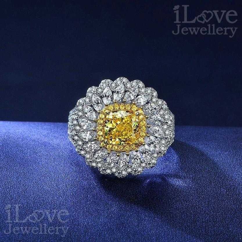Sunlit Blossom Halo Ring ILR049