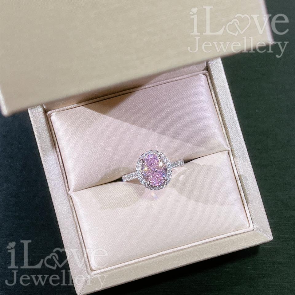 Pink Blossom Halo Ring ILR041