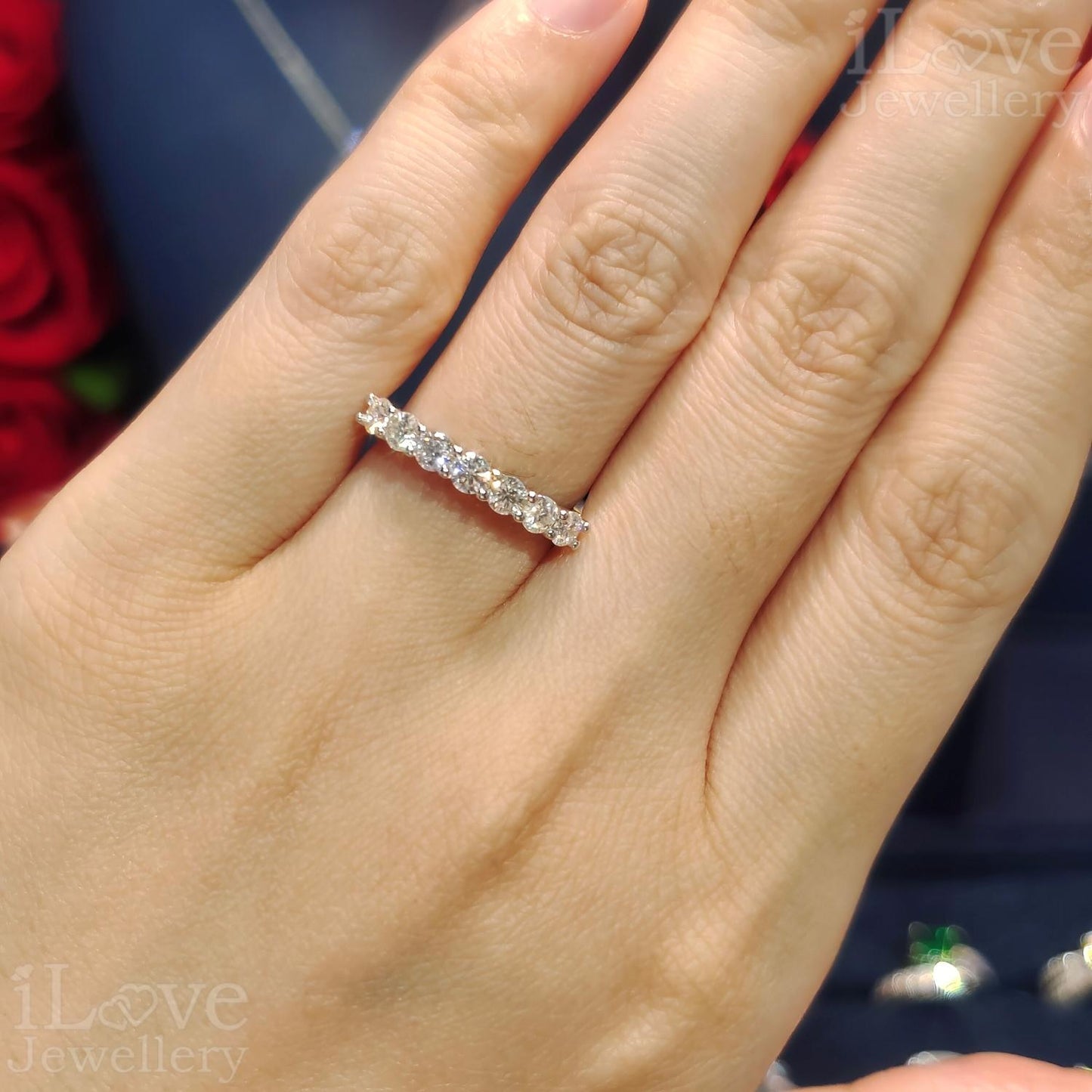 Starlight Moissanite Eternity Band ILR205
