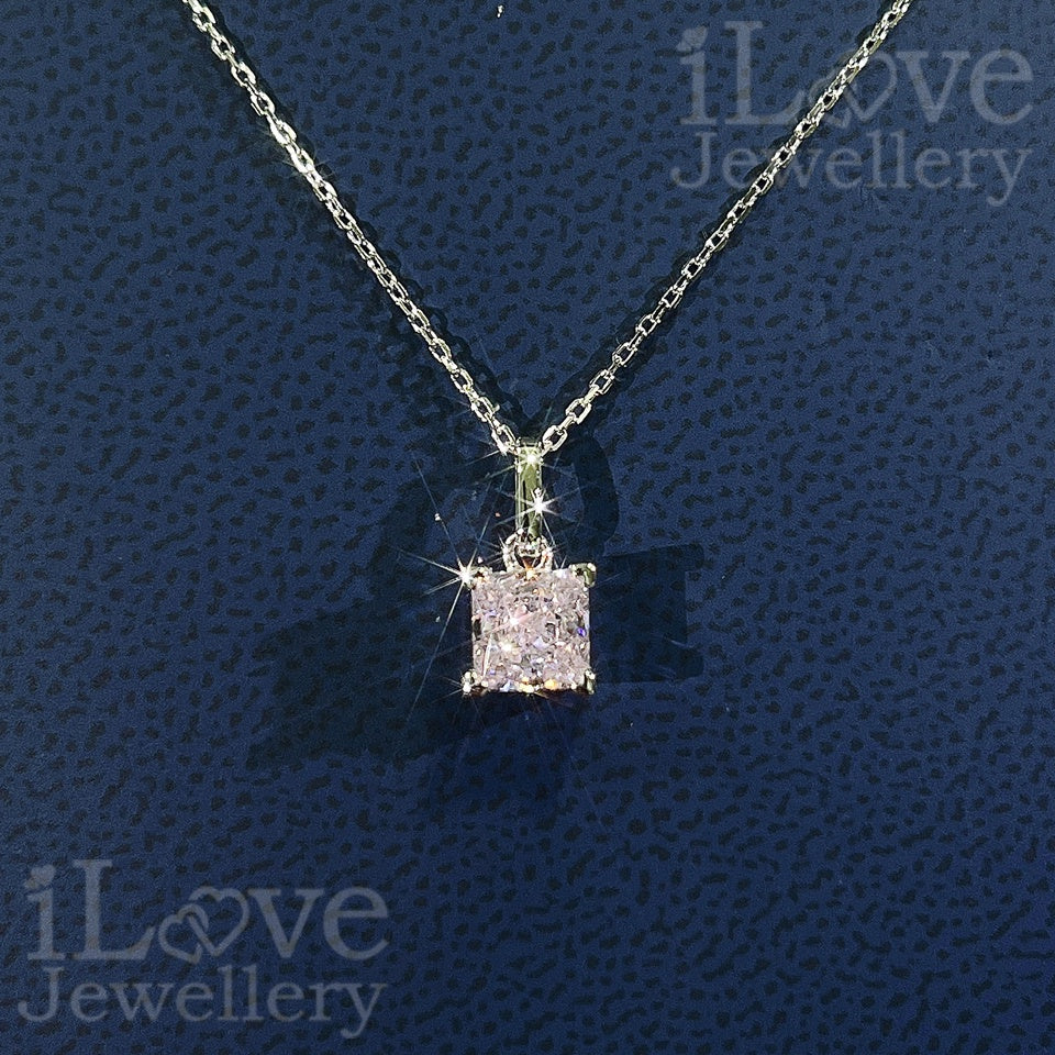Starburst Princess Sparkle Solitaire Necklace ILN007