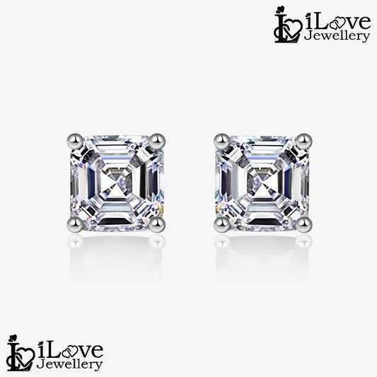 Timeless Asscher Stud Earrings ILE007