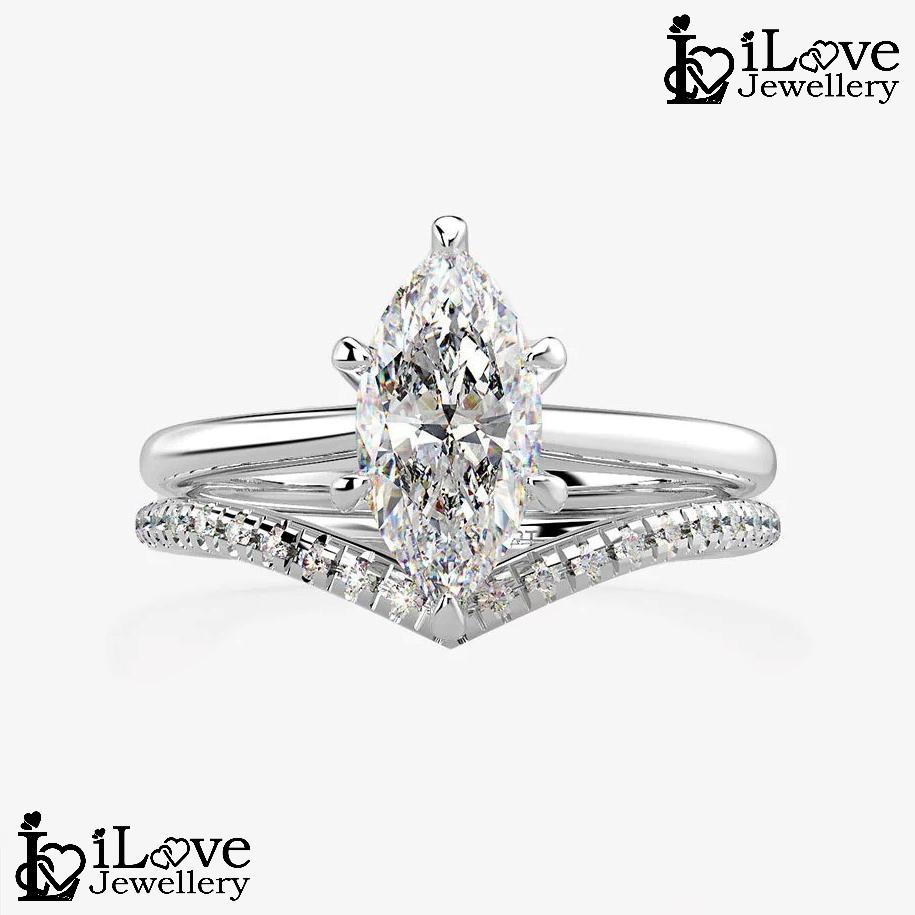 Starlit Marquise Stacking Ring Set ILR017