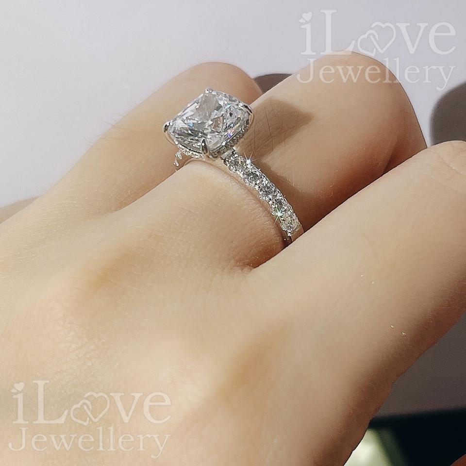 Forever Cushion Solitaire Ring ILR016