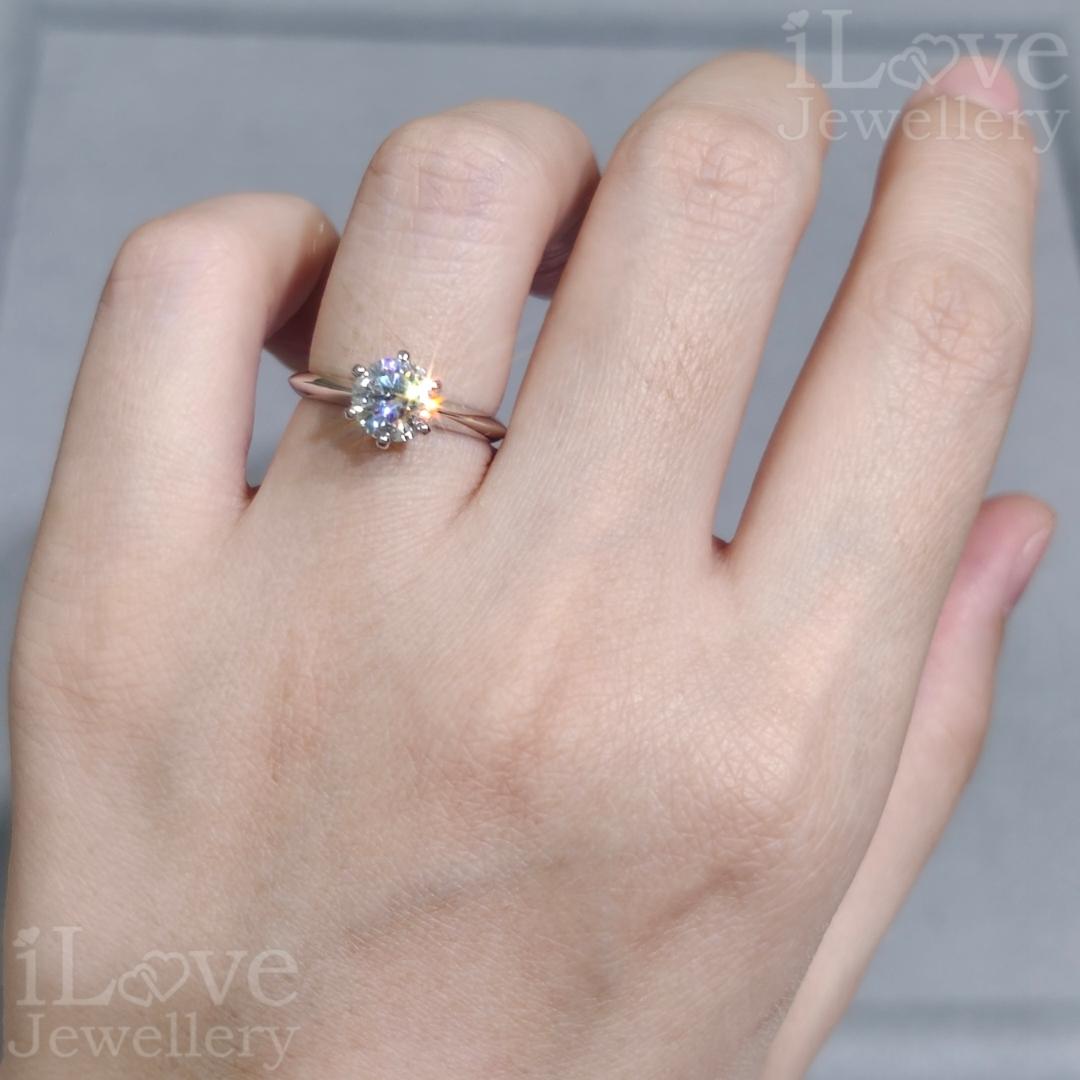 Pure Radiance Solitaire Moissanite Ring ILR201 ILR202
