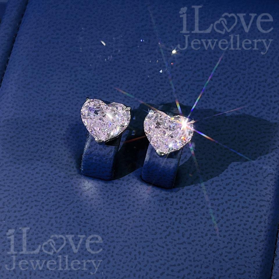 Blushing Heart Stud Earrings ILE012