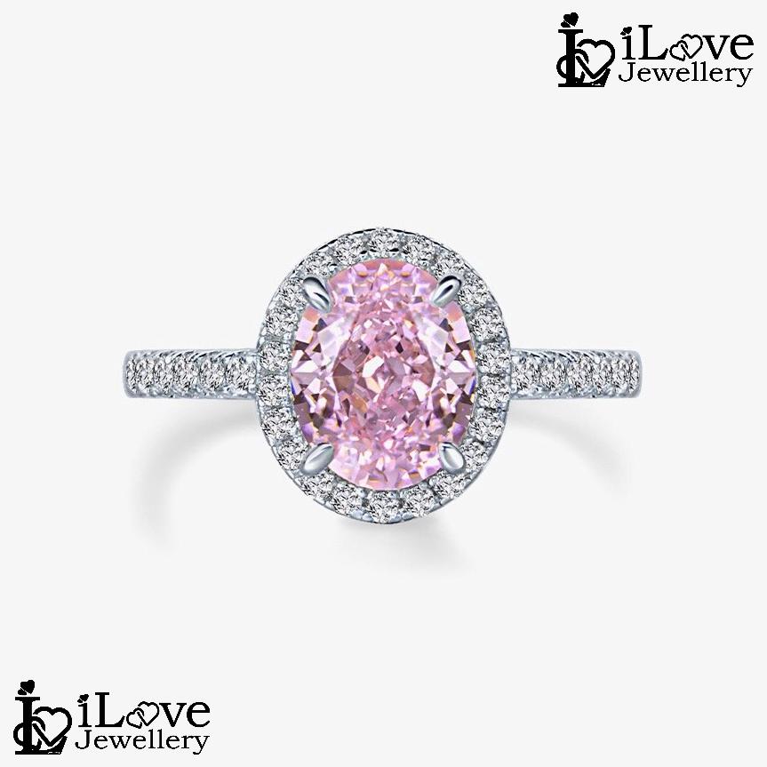 Pink Blossom Halo Ring ILR041