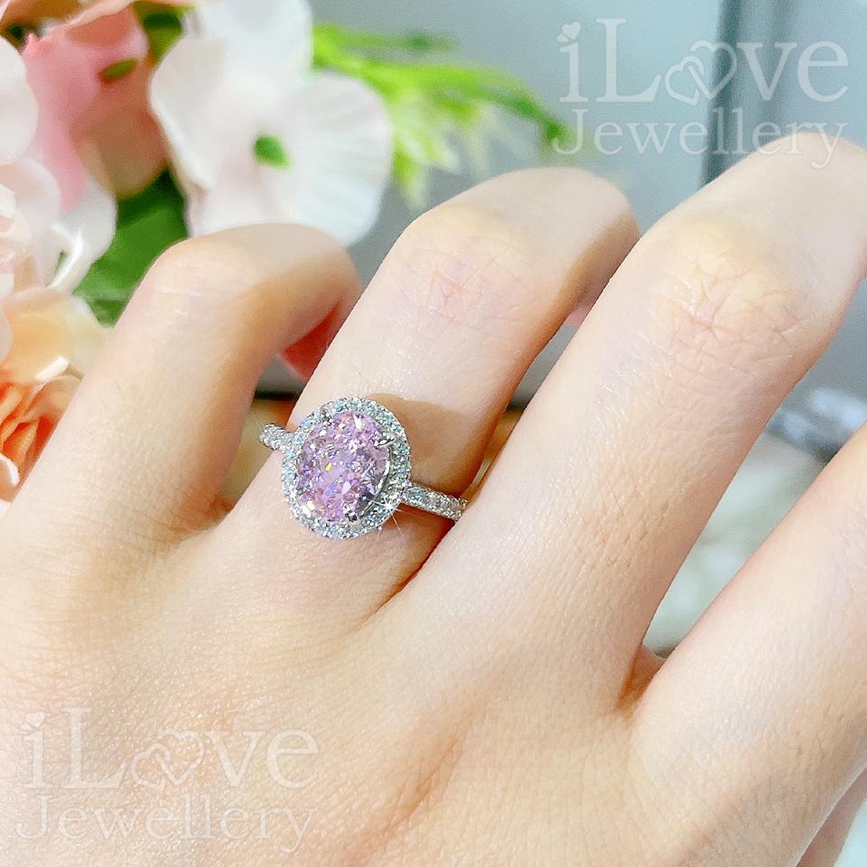 Pink Blossom Halo Ring ILR041