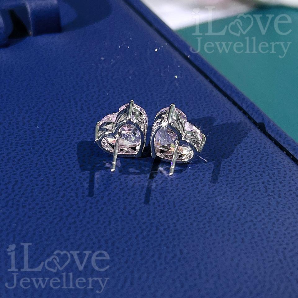 Blushing Heart Stud Earrings ILE012