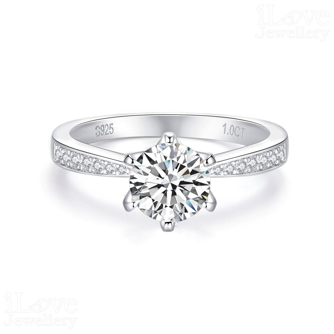 Round Cut Solitaire Moissanite Ring ILR209