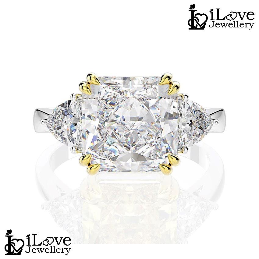 Crown Radiance Trilogy White Ring Premium Cubic Zirconia Malaysia