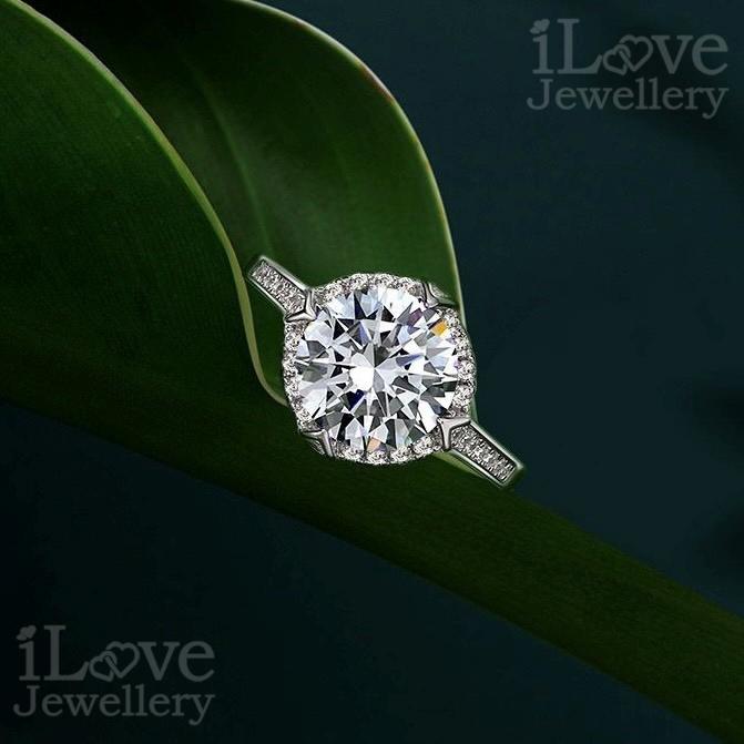 Brilliant Halo Promise Ring ILR034