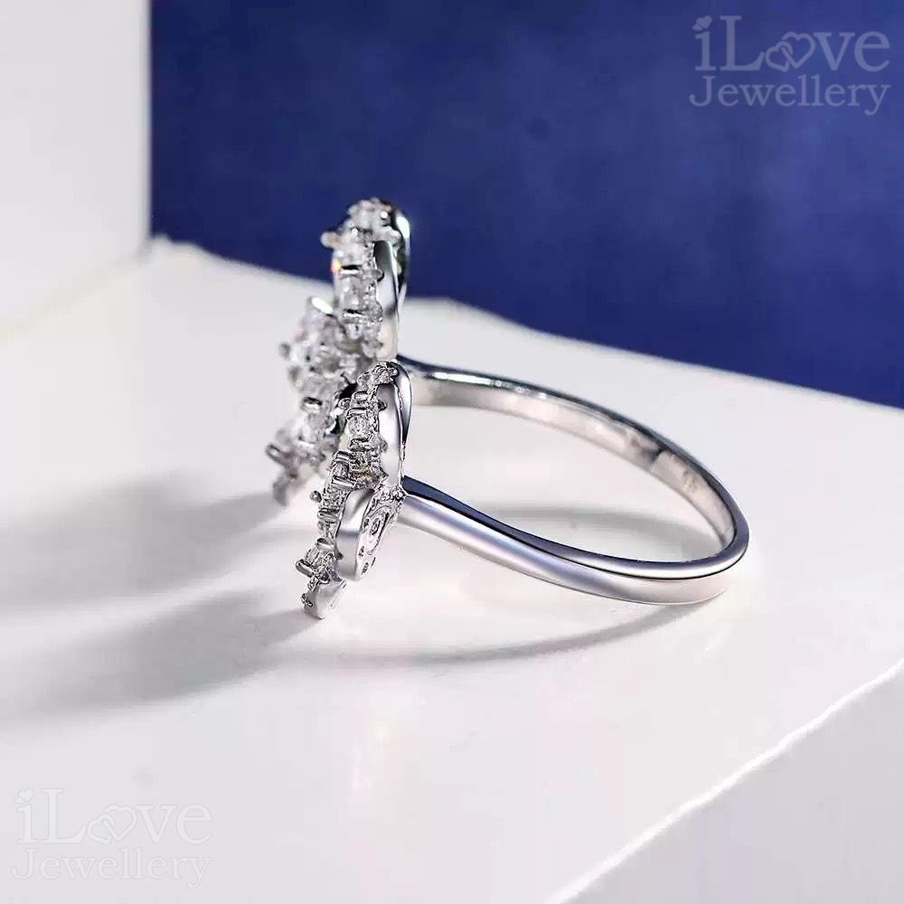 Blooming Duo Adjustable Flower Ring ILR048