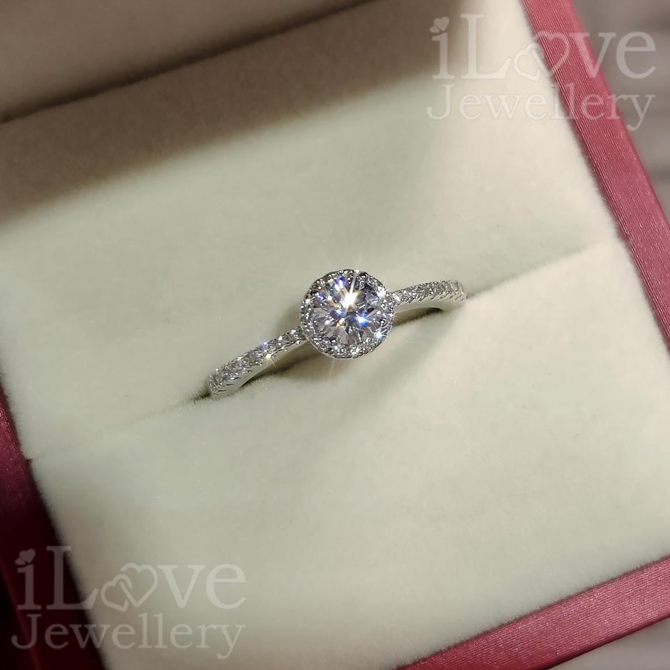 Classic Halo Moissanite Ring ILR203