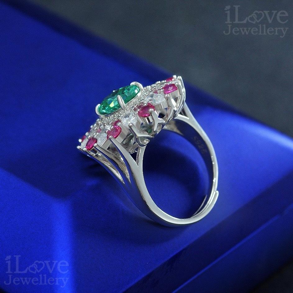 Floral Cocktail Adjustable Ring ILR057
