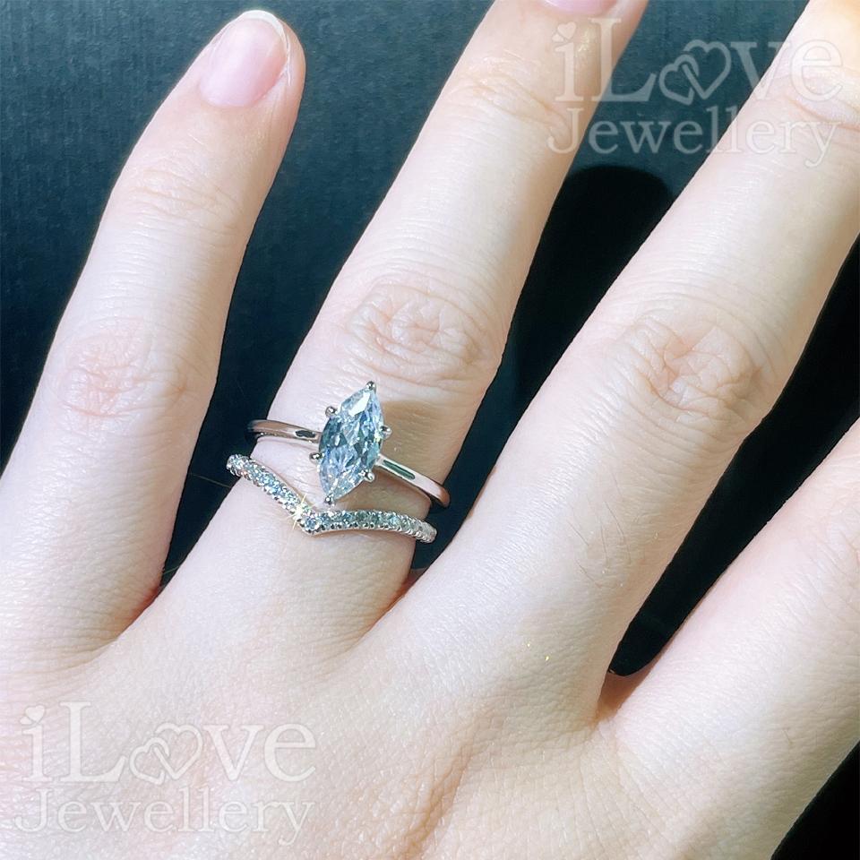 Starlit Marquise Stacking Ring Set ILR017
