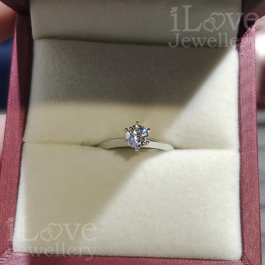 Pure Radiance Solitaire Moissanite Ring ILR201 ILR202