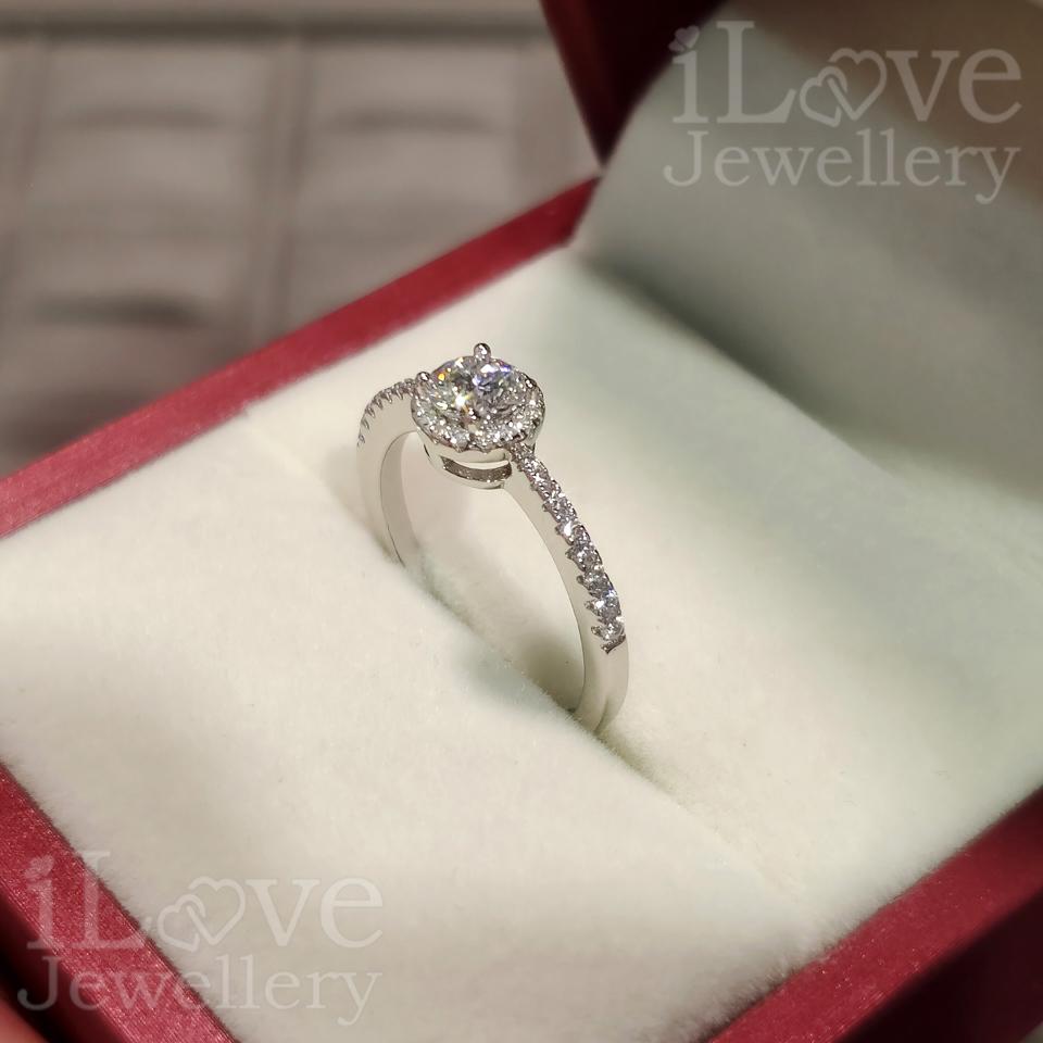 Classic Halo Moissanite Ring ILR203