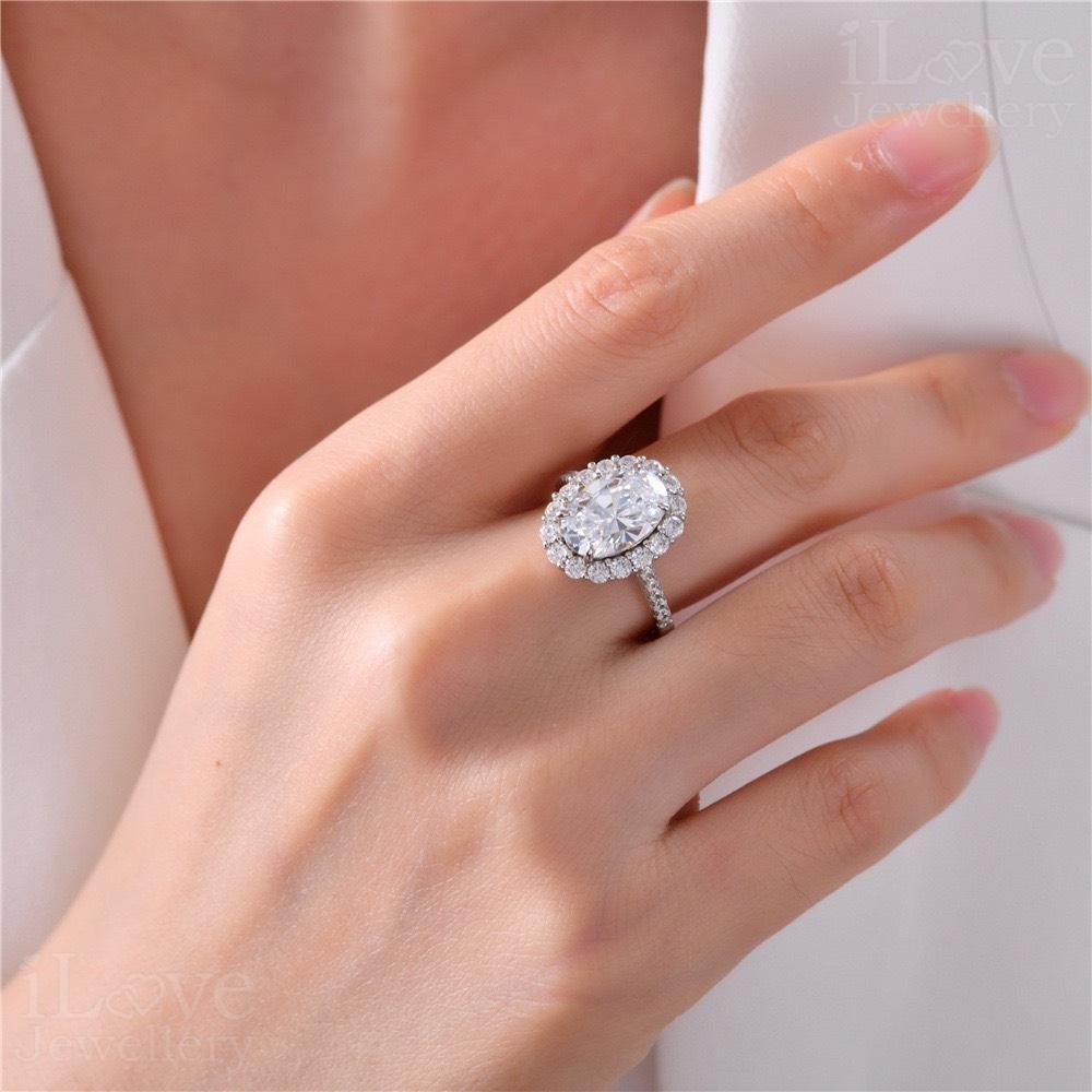 Eternal Sparkle Halo Ring ILR021 White