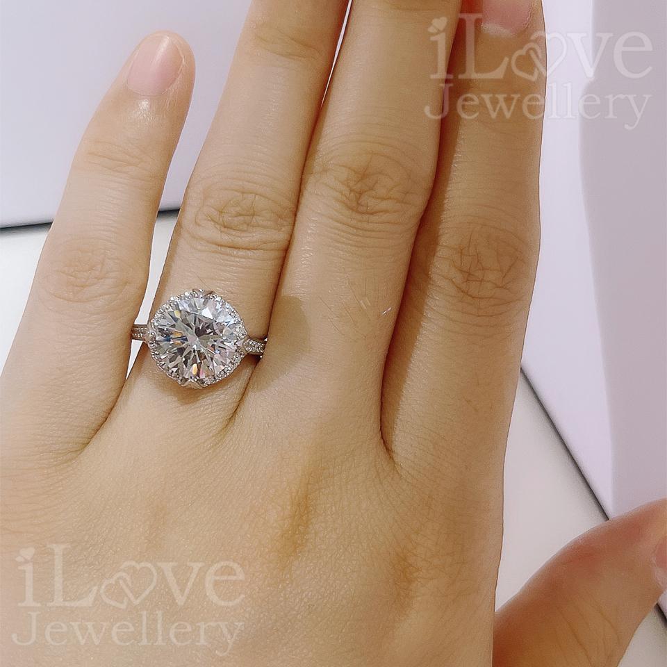 Brilliant Halo Promise Ring ILR034
