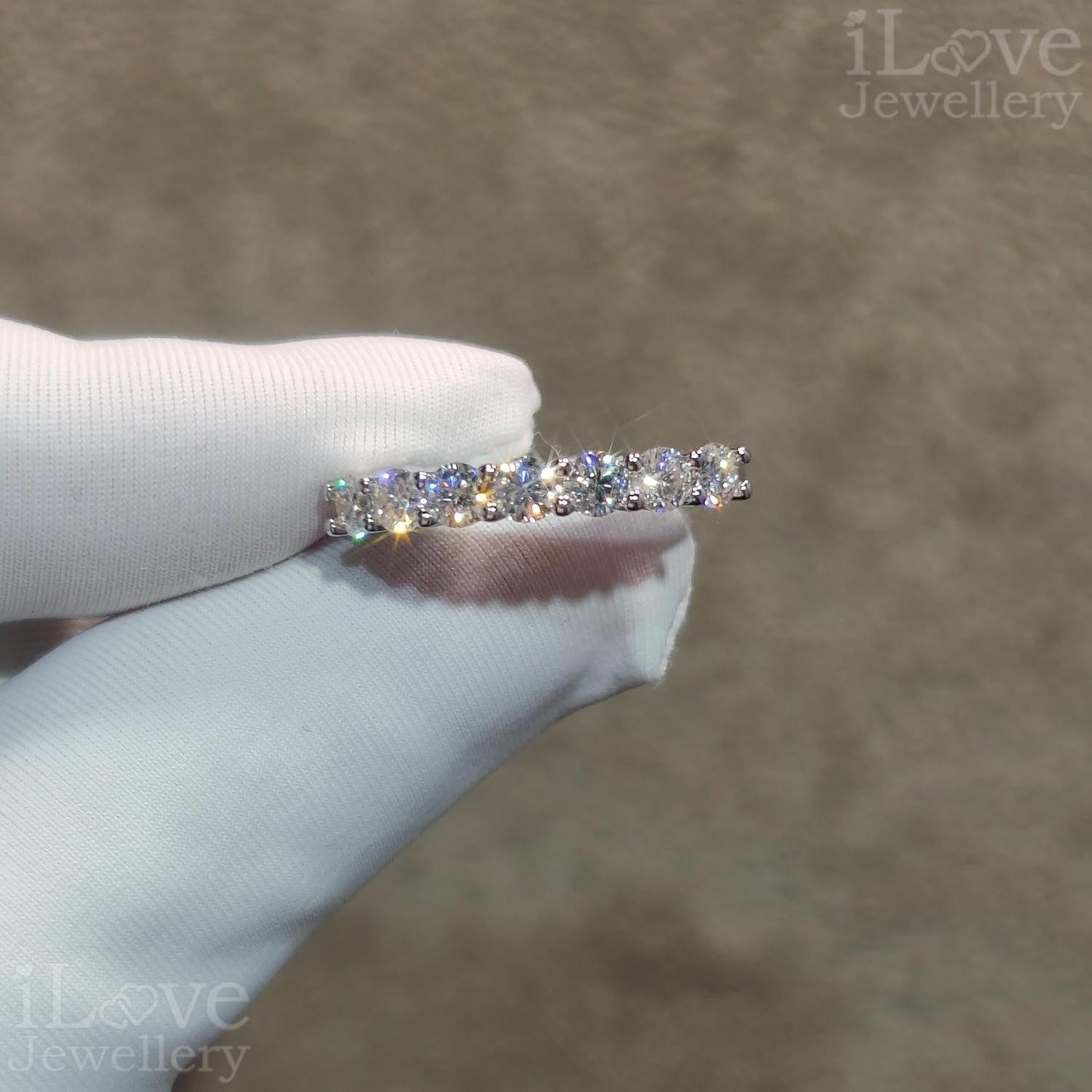 Starlight Moissanite Eternity Band ILR205