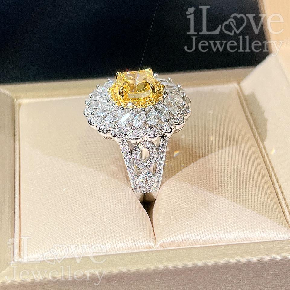 Sunlit Blossom Halo Ring ILR049