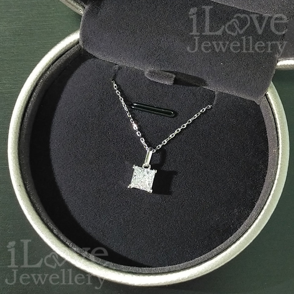 Starburst Princess Sparkle Solitaire Necklace ILN007