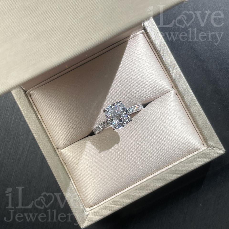 Forever Cushion Solitaire Ring ILR016