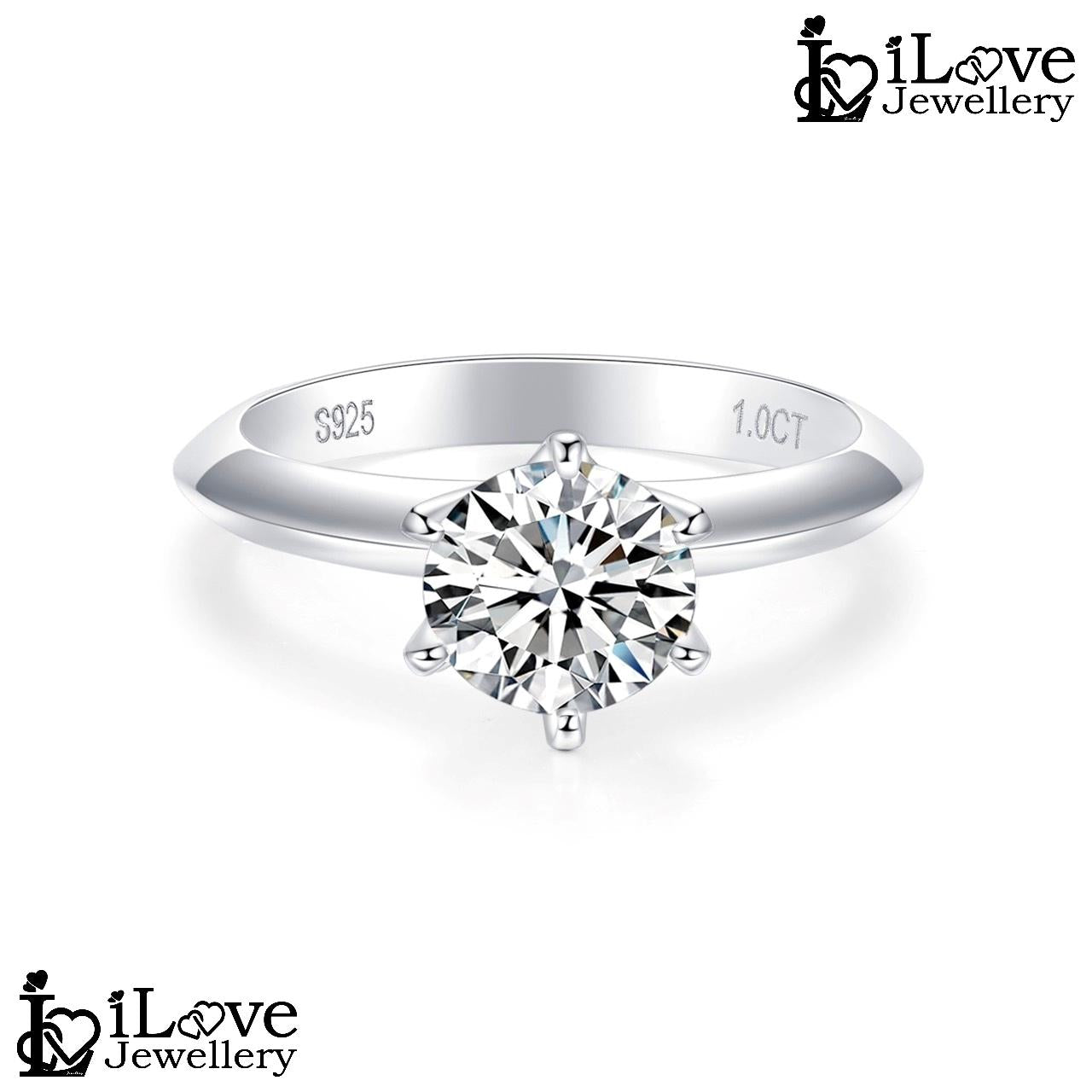 Pure Radiance Solitaire Moissanite Ring ILR201 ILR202