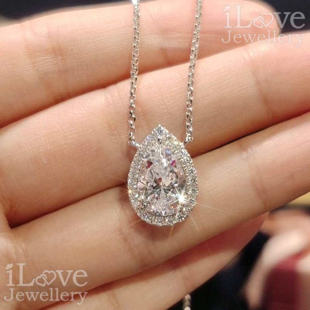 Eternal Teardrop Promise Necklace ILN013