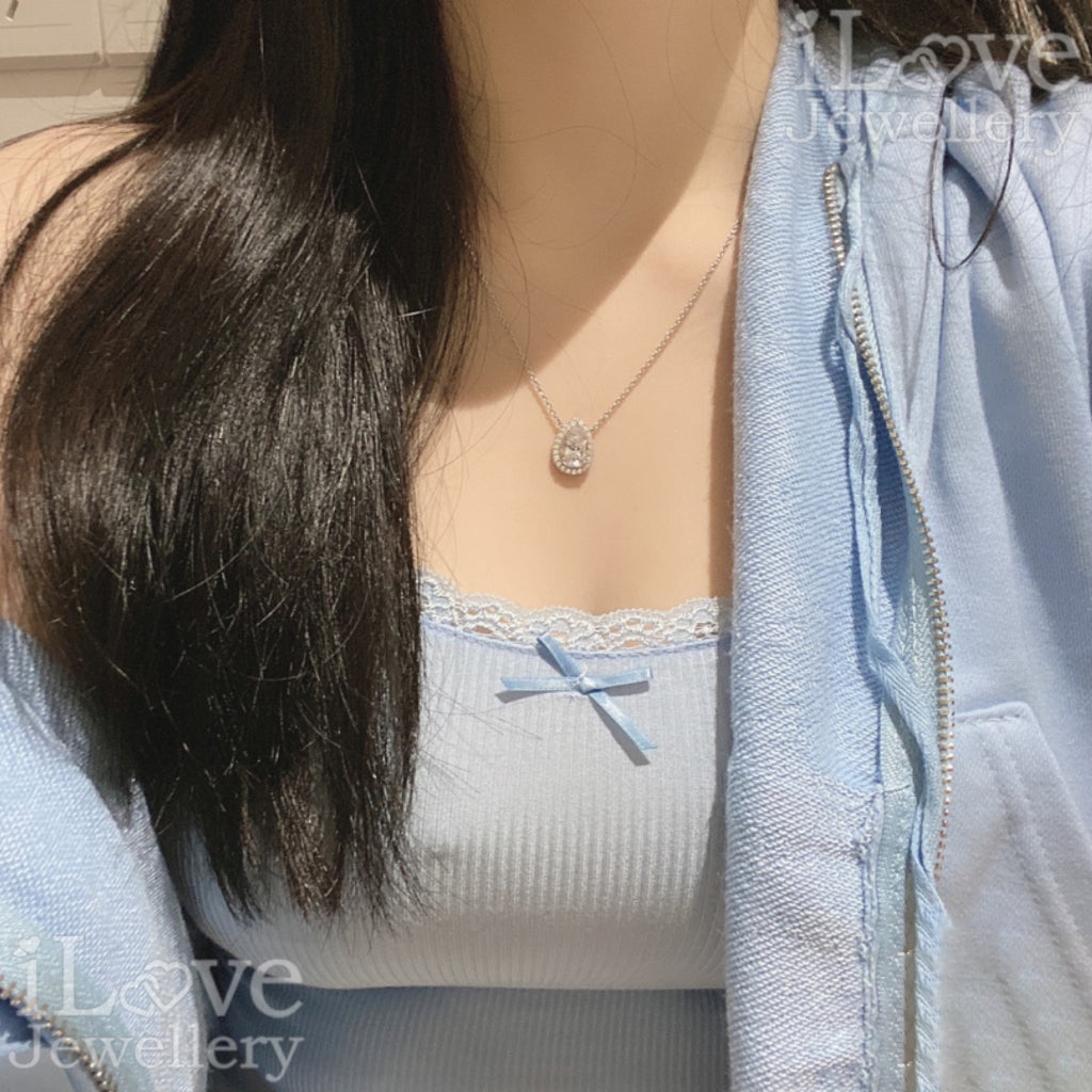 Eternal Teardrop Promise Necklace ILN013