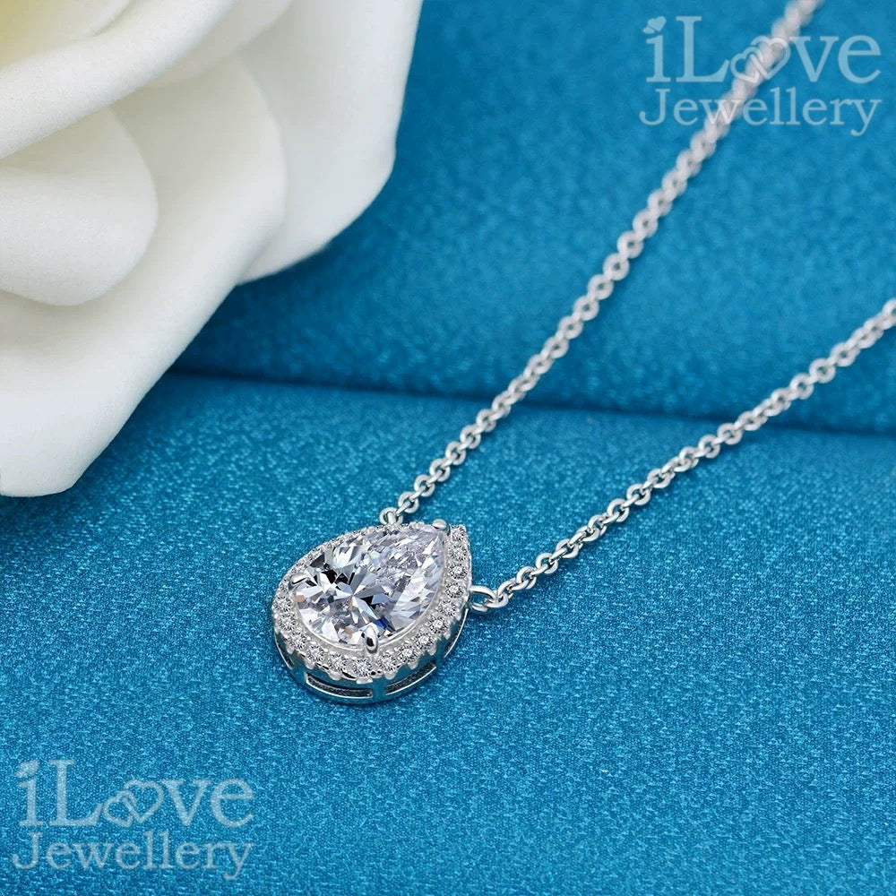 Eternal Teardrop Promise Necklace ILN013