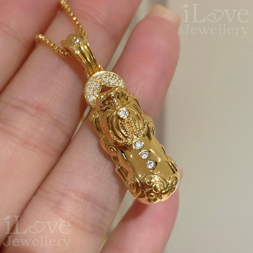 Lucky Pixiu Pendant S925 Silver Chain ILN301