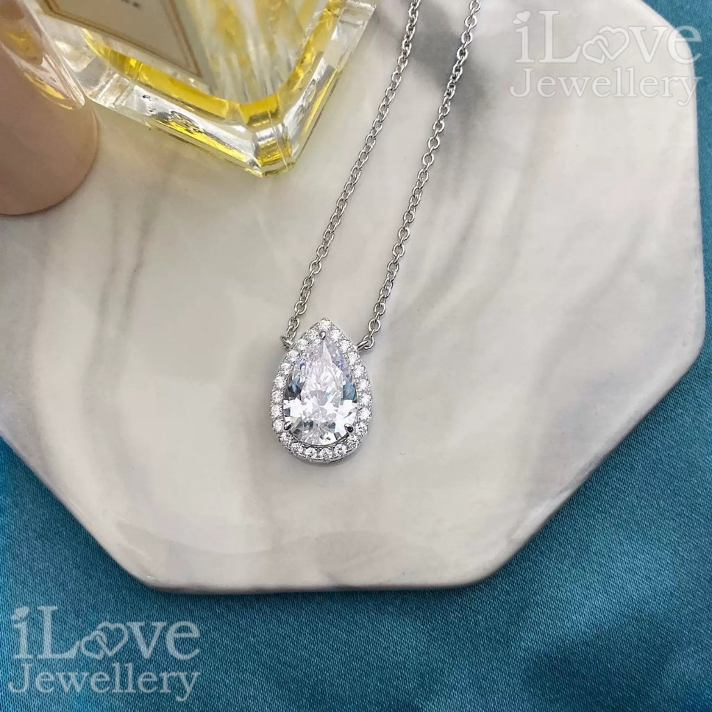 Eternal Teardrop Promise Necklace ILN013