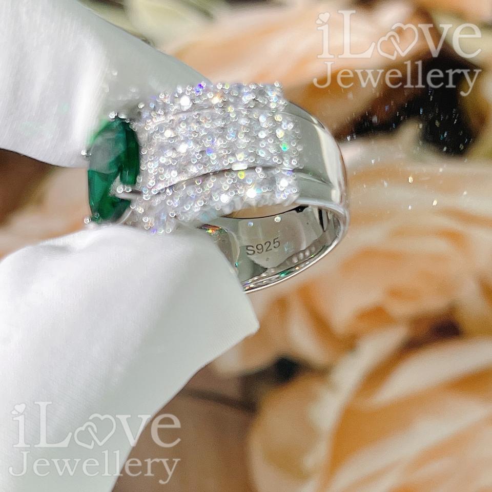 Oval Emerald Statement Ring ILR031