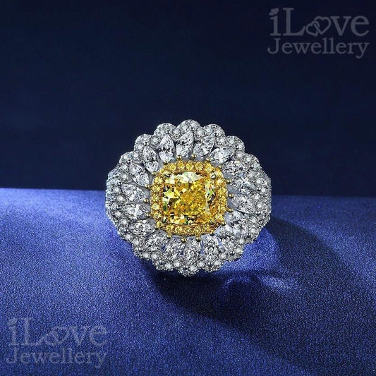 Sunlit Blossom Halo Ring ILR049