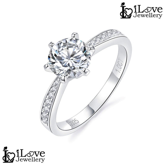 Round Cut Solitaire Moissanite Ring ILR209