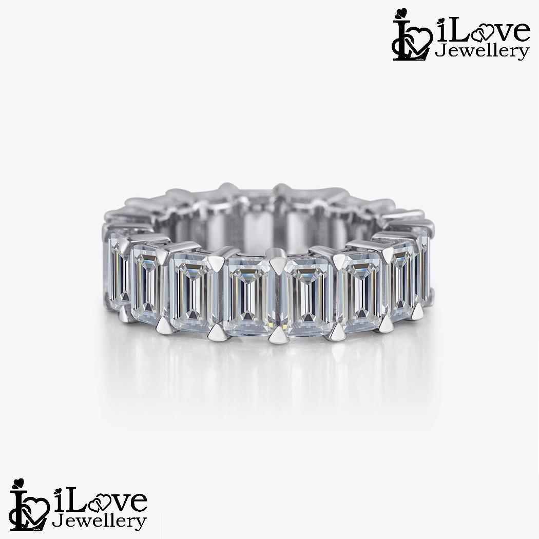 Emerald Cut Full Eternity Band Ring ILR056