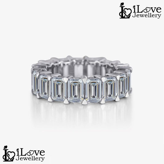 Emerald Cut Full Eternity Band Ring ILR056