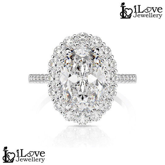 Eternal Sparkle Halo Ring ILR021 White