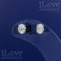 Luna Oval Stud Earrings ILE013