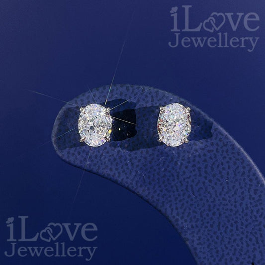 Luna Oval Stud Earrings ILE013