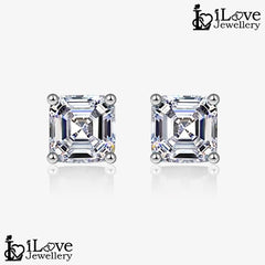 Timeless Asscher Stud Earrings ILE007
