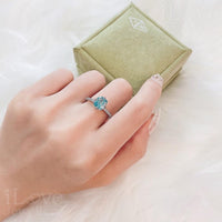 Ocean Whisper Blue Cubic Zirconia Ring ILR038