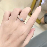 Floral Solitaire Moissanite Ring ILR210