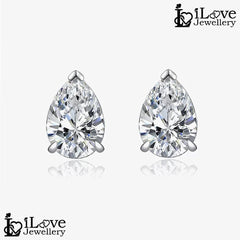 Tear of Joy Pear-Cut Stud Earrings ILE004