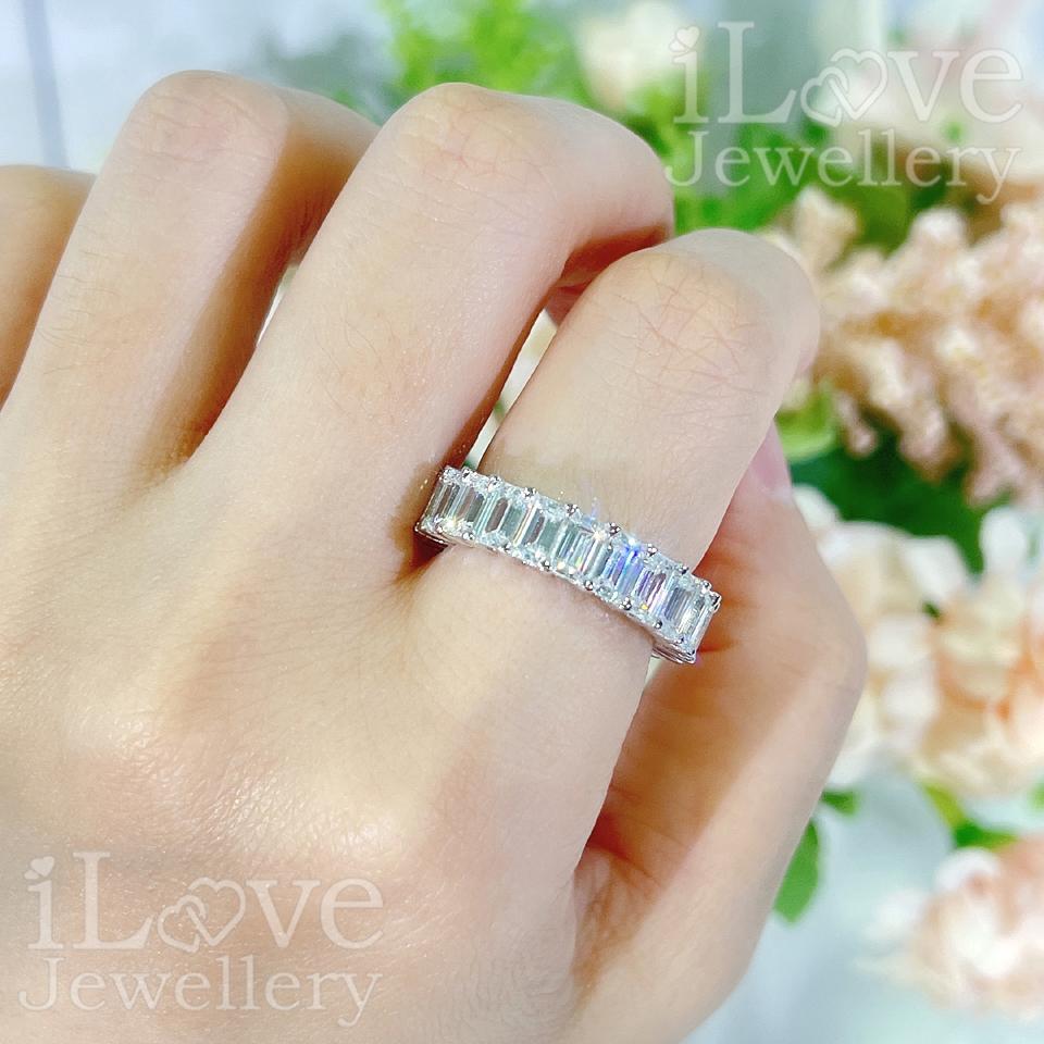 Emerald Cut Full Eternity Band Ring ILR056