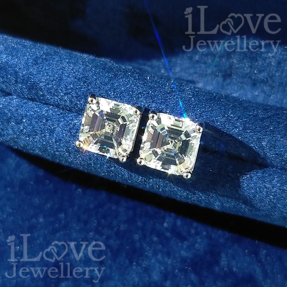 Timeless Asscher Stud Earrings ILE007
