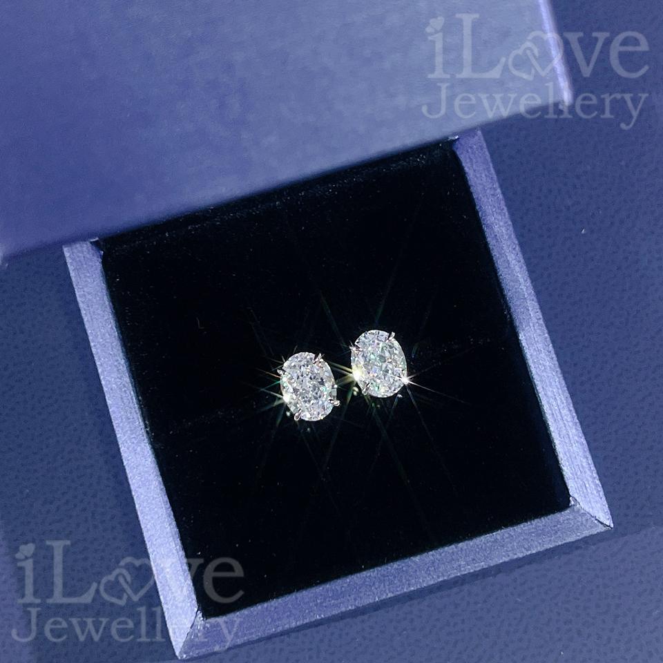 Luna Oval Stud Earrings ILE013