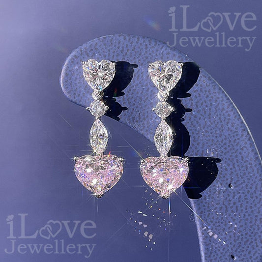 Love Cascade Earrings ILE008 Pink