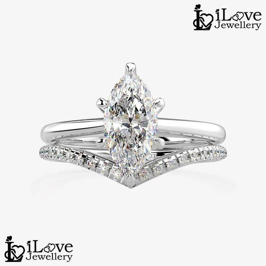 Starlit Marquise Stacking Ring Set ILR017